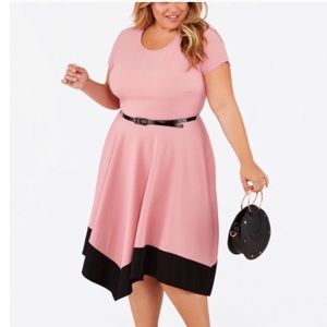 Ashely Stewart Pink Handkerchief  Dress